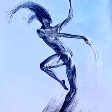 FIGURA EXPRESIVA. Un proyecto de Pintura acrílica, Dibujo artístico, Dibujo, Dibujo anatómico, Bellas Artes e Ilustración tradicional de Mercedes R - 27.03.2025