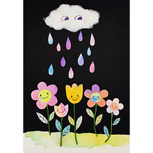 Joyful Rain. Un progetto di Illustrazione tradizionale, Belle arti, Creatività, Illustrazione infantile, Creatività con i bambini e Pittura di sara_maris - 02.04.2025