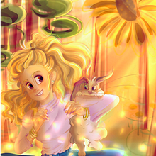 Il coniglio amico . Un progetto di Illustrazione digitale di Serena Mendrano - 02.04.2025