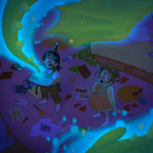 La Noche de los Cuentos Encantados. Digital Illustration, Character Design, Creativit, and Children's Illustration project by Miriam Reyes Díaz - 04.02.2025