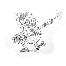 The ENTHUSIASTIC Teacher. Un proyecto de Dibujo, Diseño de personajes e Ilustración tradicional de Jason Rodgers - 03.04.2025