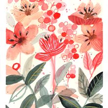 Composition florale. Un progetto di Illustrazione botanica, Illustrazione tradizionale, Pittura e Pittura ad acquerello di Denise DESENEPART - 03.04.2025