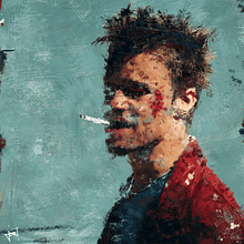 photoshop painting of tyler durden from fight club. Portrait Drawing, Digital Illustration, and Digital Painting project by joel da silva - 04.03.2025
