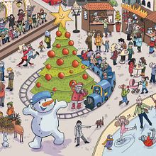 Wimmel Wintermarkt. Digital Illustration project by Andrea B - 04.04.2025