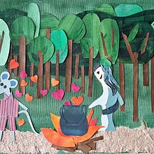 Liefdesbos. Un progetto di Character design, Illustrazione infantile, Collage, Creatività con i bambini, Illustrazione tradizionale e Papercraft di kristintielemans - 05.04.2025