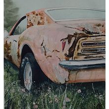 Rusty Pink. Un proyecto de Bellas Artes, Pintura, Pintura a la acuarela e Ilustración tradicional de Eli Candiani - 06.04.2025
