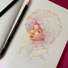 Ritratto Pop. Colored Pencil Drawing, Drawing, Portrait Drawing, and Sketchbook project by Marina Palumbieri - 04.06.2025