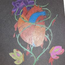 Obra cor asfixiat TEG. Colored Pencil Drawing project by Elia Gimenez Casas - 04.06.2025