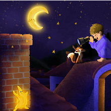 The night the stars came down to play. Digital Illustration project by Idil Su - 04.08.2025