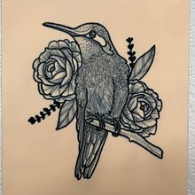 humming-bird Finales Projekt . Un progetto di Design di tatuaggi di Leonie Eufinger - 08.04.2025