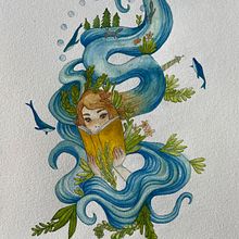 Dreamlike Illustration. Drawing, Traditional illustration, and Watercolor Painting project by KT Eva - 04.08.2025