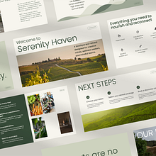 Sales Presentation Design For a Wellness Retreat Centre. Communication, Graphic Design, Marketing, Design Management, Presentation Design, and Social Media Design project by Paulina - 04.10.2025