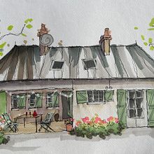 Huis met de groene luiken. Un progetto di Bozzetti di Lucia Latenstein - 10.04.2025
