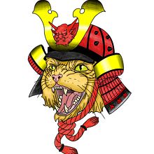 Gato Samurai. Digital Drawing, Digital Illustration, Drawing, Traditional illustration, and Tattoo Design project by hernandocardona_01 - 04.11.2025
