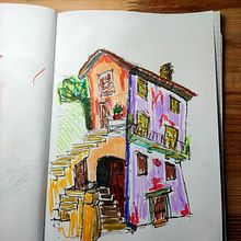Contry house. Architectural Illustration, Drawing, Ink Illustration, Sketchbook, and Sketching project by giovza - 04.11.2025