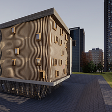 Edificio Paramétrico Revit. Projekt z dziedziny 3D,  Architektura, Architektura c, frowa, Architektura wnętrz,  Modelowanie 3D i Wizualizacja architektoniczna użytkownika Jorge Gutiérrez - 12.04.2025