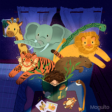 Donde nacen los animales. Digital Illustration, Children's Illustration, and Editorial Illustration project by Margarita Hernandez - 04.15.2025