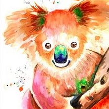 Happy Koala. Painting, and Digital Illustration project by Magaia Art - 04.16.2025