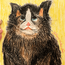 Realistic Pet Portraits with Oil Pastels for Beginners. Traditional illustration, Drawing, Arts, Crafts, Creativit, Pencil Drawing, Sketchbook, Children's Illustration, and Portrait Drawing project by happyrainbowchan - 04.16.2025