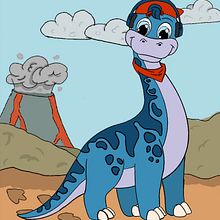 the dinosaur. Drawing, and Digital Illustration project by Alexis Declercq - 04.16.2025