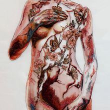  Embroidering the Feminine Soul Through Nature. Embroider, and Fiber Arts project by Kathrin Marchenko - 04.16.2025