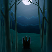Demon in Moonlight. Traditional illustration, Digital Illustration, and Digital Painting project by jblumell - 04.16.2025