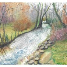 Paisaje de práctica . Un proyecto de Ilustración naturalista				, Pintura, Bocetado, Pintura a la acuarela y Bellas Artes de Eli Candiani - 17.04.2025