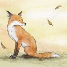 Red fox. Projekt z dziedziny  R, sunek, Ilustracja c, frowa, Craft, Projektowanie postaci, R, sunek c, frow i Ilustracje dla dzieci użytkownika Dani Williams - 17.04.2025