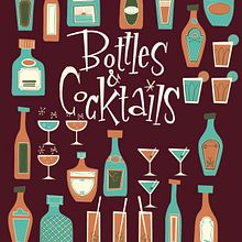 Bottles&Cocktails. Un progetto di Illustrazione digitale, Creatività, Disegno digitale, Serigrafia, Bev, e, Lettering, Bozzetti, Tipografia, H, lettering e Lettering digitale di Tholbjorn - 17.04.2025