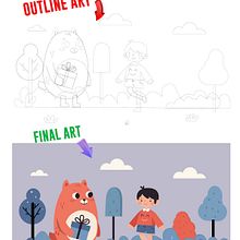Giving a beloved animal as a gift in a fantasy world . Character Design, Creative Consulting, Sketching, Editorial Design, 2D Animation, and Animation project by moneeswaran143_1 - 04.18.2025