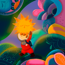 Luz creativa. Digital Illustration, Graphic Design, Creativit, Narrative, Social Media, and Children's Illustration project by nataliaceronb0812_1 - 04.19.2025