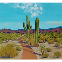 Desierto de Sonora . Un proyecto de Pintura gouache, Pintura, Bellas Artes e Ilustración naturalista				 de Eli Candiani - 19.04.2025