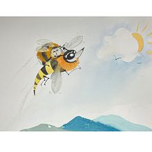 BUMBLE-HARRY THE SCARED LITTLE BUMBLEBEE. Children's Illustration, Traditional illustration, Watercolor Painting, Stor, and telling project by lenajo61 - 04.19.2025