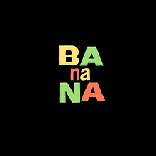 Banana animado. Motion Graphics, Animação, Tipografia, Animação 3D, e Tipografia cinética projeto de Ana Luz Bullón Moreno - 19.04.2025