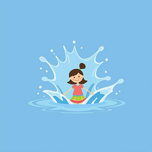 Summer Splash. Digital Illustration, Digital Design, Poster Design, and Drawing project by bigquery272 - 04.19.2025
