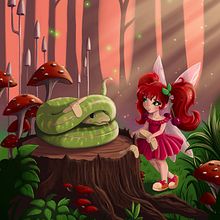 The First Aid Fairy. Digital Illustration, Drawing, Graphic Design, Character Design, Stor, telling, Creativit, Digital Drawing, Children's Illustration, Sketching, Digital Design, Artistic Drawing, and Children's Literature project by 1tigra - 04.19.2025