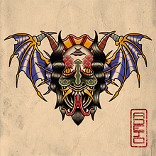 Mujer diablo. Un progetto di Illustrazione digitale, Disegno e Design di tatuaggi di Ademir Azabache - 19.04.2025