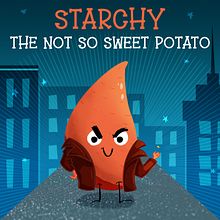 Starchy,  The Not So Sweet Potato. Digital Illustration, and Drawing project by Tracy Emmanuel - 04.19.2025