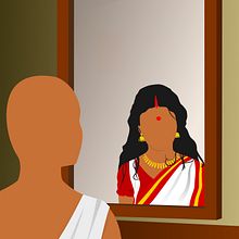 The Widow. Digital Illustration project by Arup Roy - 04.19.2025