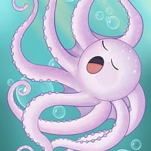 Singing Octopus. Un progetto di Illustrazione digitale di Becca Montgomery - 20.04.2025