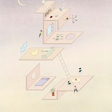 'Elsewhere' - hand drawn axonometric illustration. Digital Illustration, and Architectural Illustration project by nikita_chaudhary - 04.20.2025