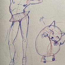 Dorito as an UwU catboy. Un progetto di Disegno, Disegno anatomico, Belle arti, Sketchbook e Bozzetti di f_dias - 20.04.2025