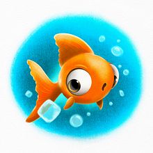 Goofy Goldfish!. Digital Illustration, Drawing, Character Design, Digital Drawing, and Children's Illustration project by Zuzana Svobodová - 04.20.2025
