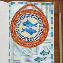 "Anata Wa Sakana (You Are Fish)" Decorative Art of My Fish Collection from Vietnam and Elsewhere. Arts, Crafts, and Drawing project by Honoka Daio - 04.21.2025
