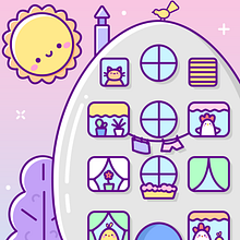 Kawaii Egg House: Original Illustration. Digital Illustration, Vector Illustration, Character Design, Digital Drawing, Creativit, Children's Illustration, and Drawing project by Nataliia Manych - 04.21.2025