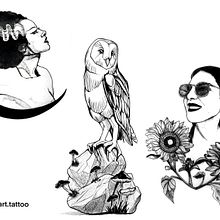 Ilustración blackwork . Design tatuaj, Ilustrație tradițională & Ilustrație digitală de Janette Suarez Alcaide - 04.21.2025