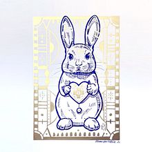 Golden Rabbit. Traditional illustration, Drawing, Arts, Crafts, Sketchbook, Sketching & Ink Illustration project by mevades - 04.21.2025
