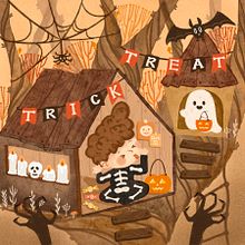 Halloween Night---Trick or Treat. Un progetto di Illustrazione digitale di jessiezou16 - 21.04.2025