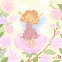 A Fairy Named Bloomie. Ilustração digital projeto de Kate - 21.04.2025