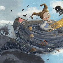 Dorothy viaja para Oz. Digital Illustration, Drawing, Character Design, Design, Creativit, Stor, telling, Digital Drawing, Sketchbook, Children's Illustration, and Sketching project by Ana Lira - 04.21.2025